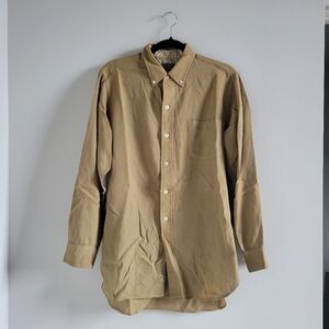 Vintage Vintage Pendleton 100% Virgin Wool Tan Shirt Single Pocket Mens Size 16